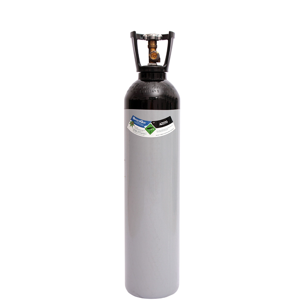 NITROGEN Cylinder 14 lt to 200 bar - loaded with 3 cum of nitrogen gas, complete with valve